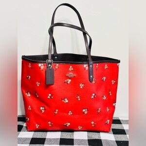 COACH Floral Reversible Tote Handbag